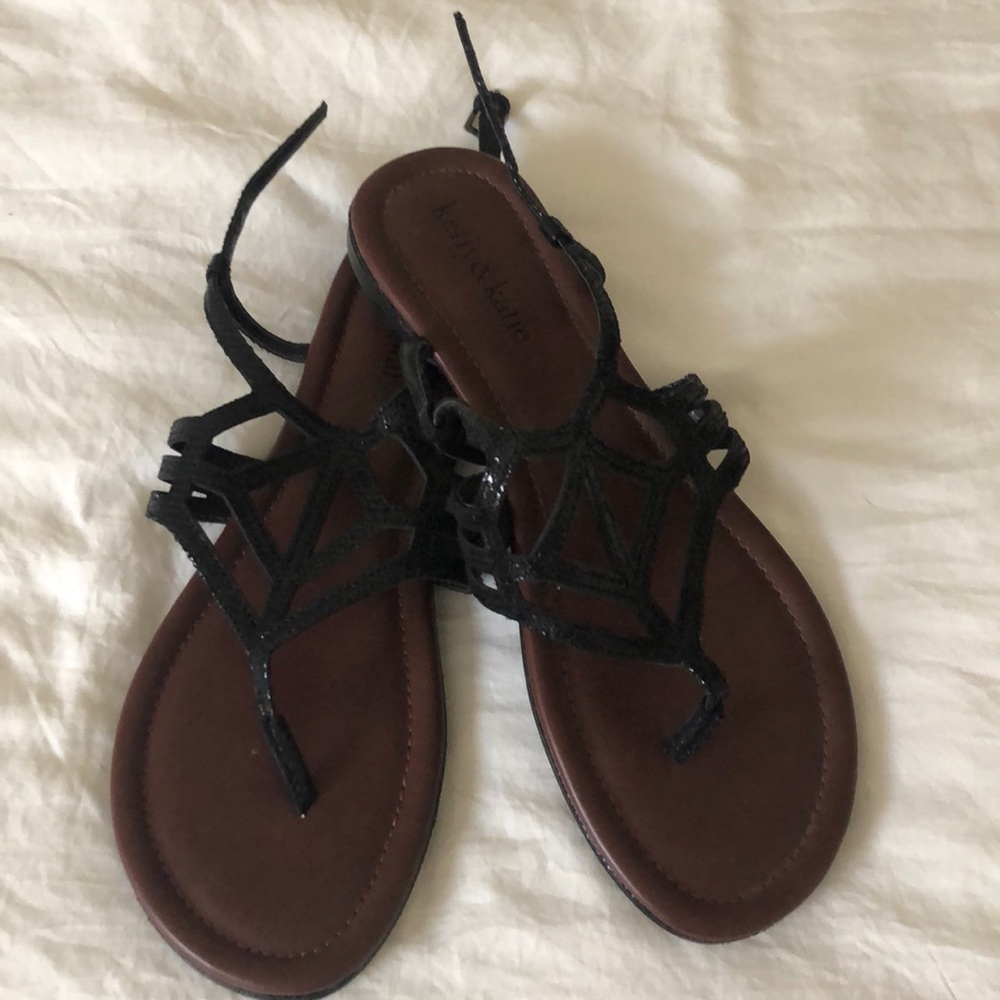 Kelly & Katie brand sandals; 7; black